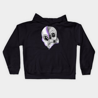 Purple Alien Skull Kids Hoodie